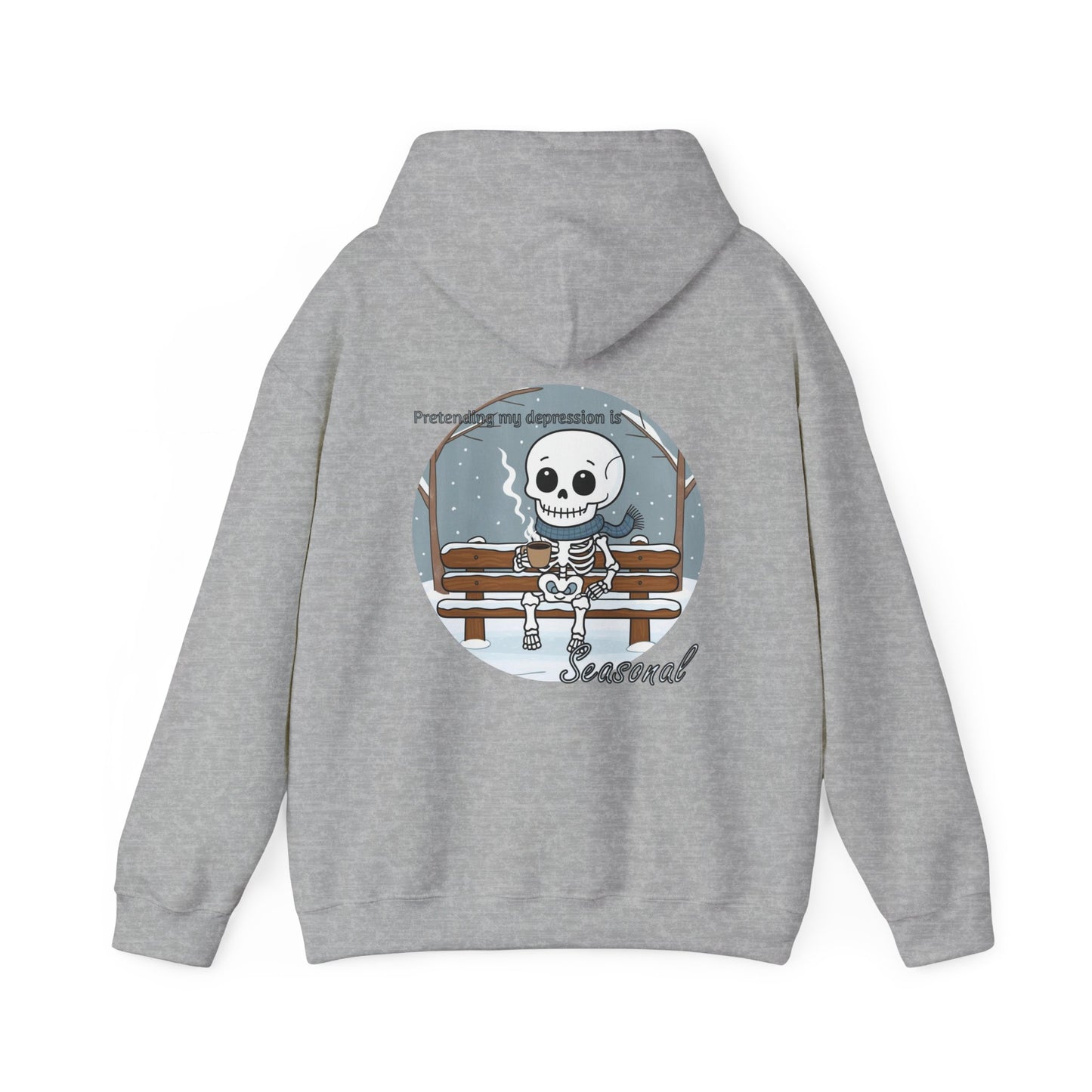 Seasonal Skeleton Unisex Hooded Sweatshirt - Cozy Halloween Style