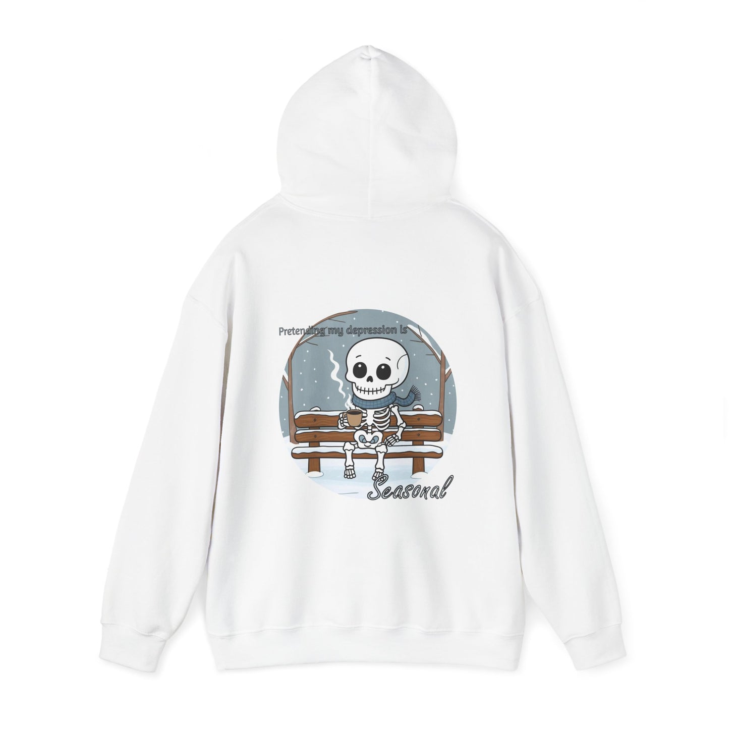 Seasonal Skeleton Unisex Hooded Sweatshirt - Cozy Halloween Style