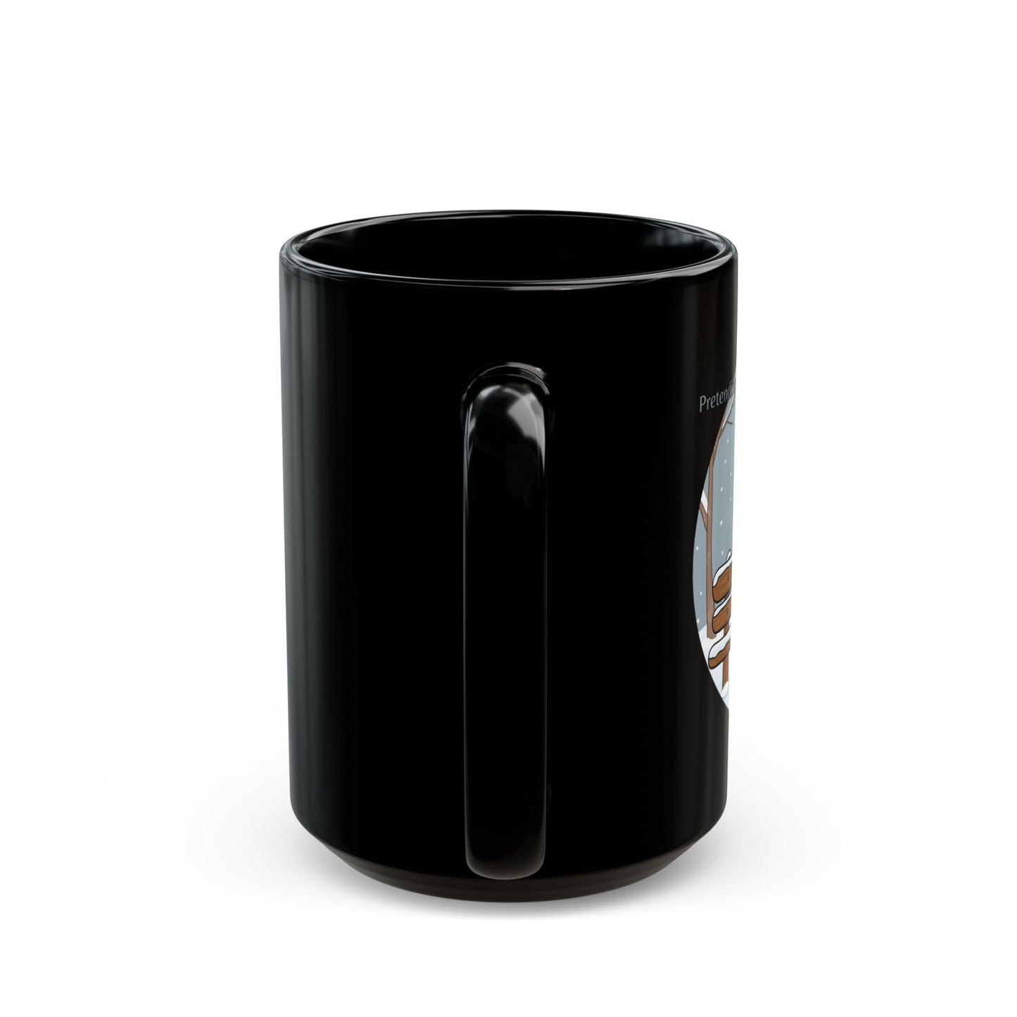 Seasonal black mug,