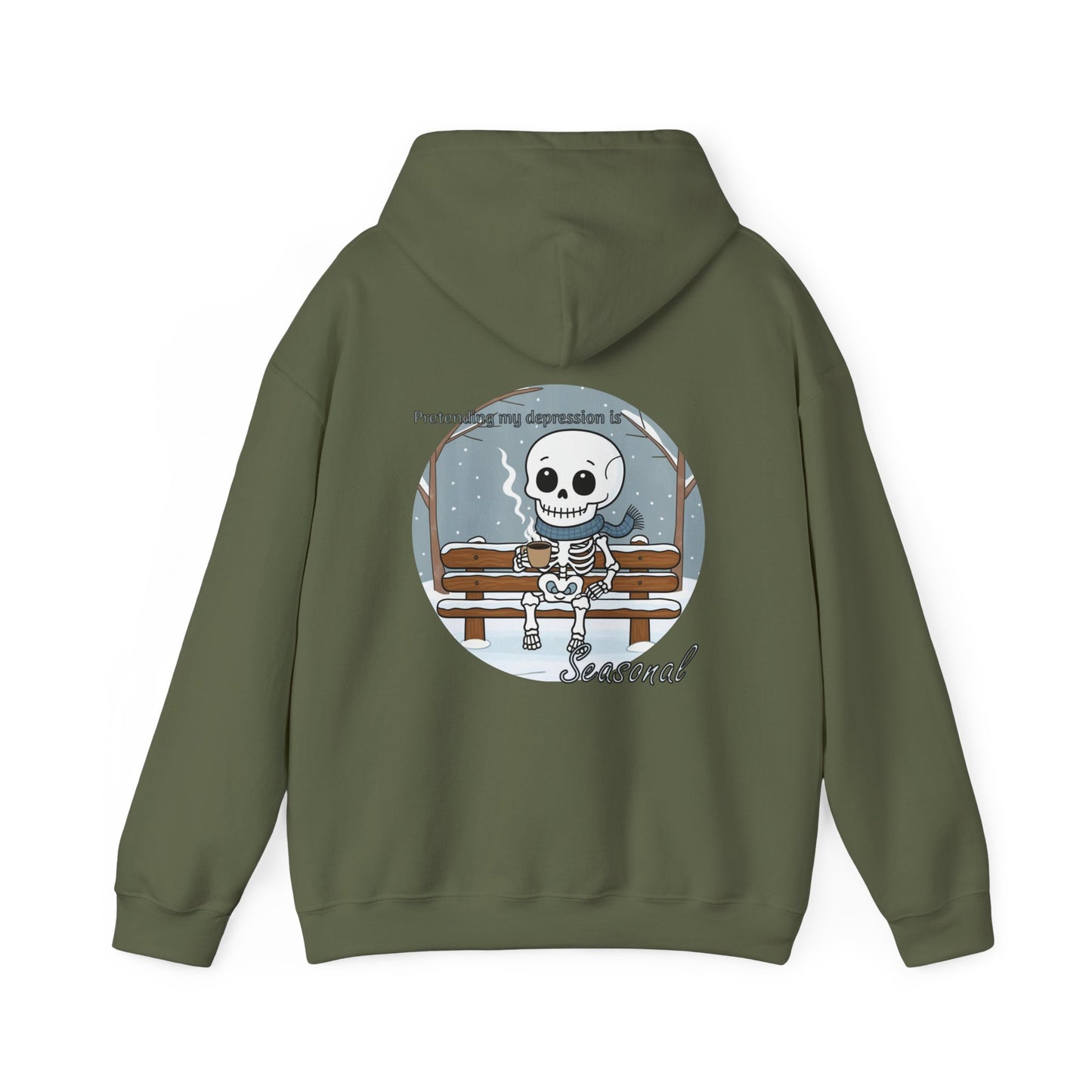 Seasonal Skeleton Unisex Hooded Sweatshirt - Cozy Halloween Style