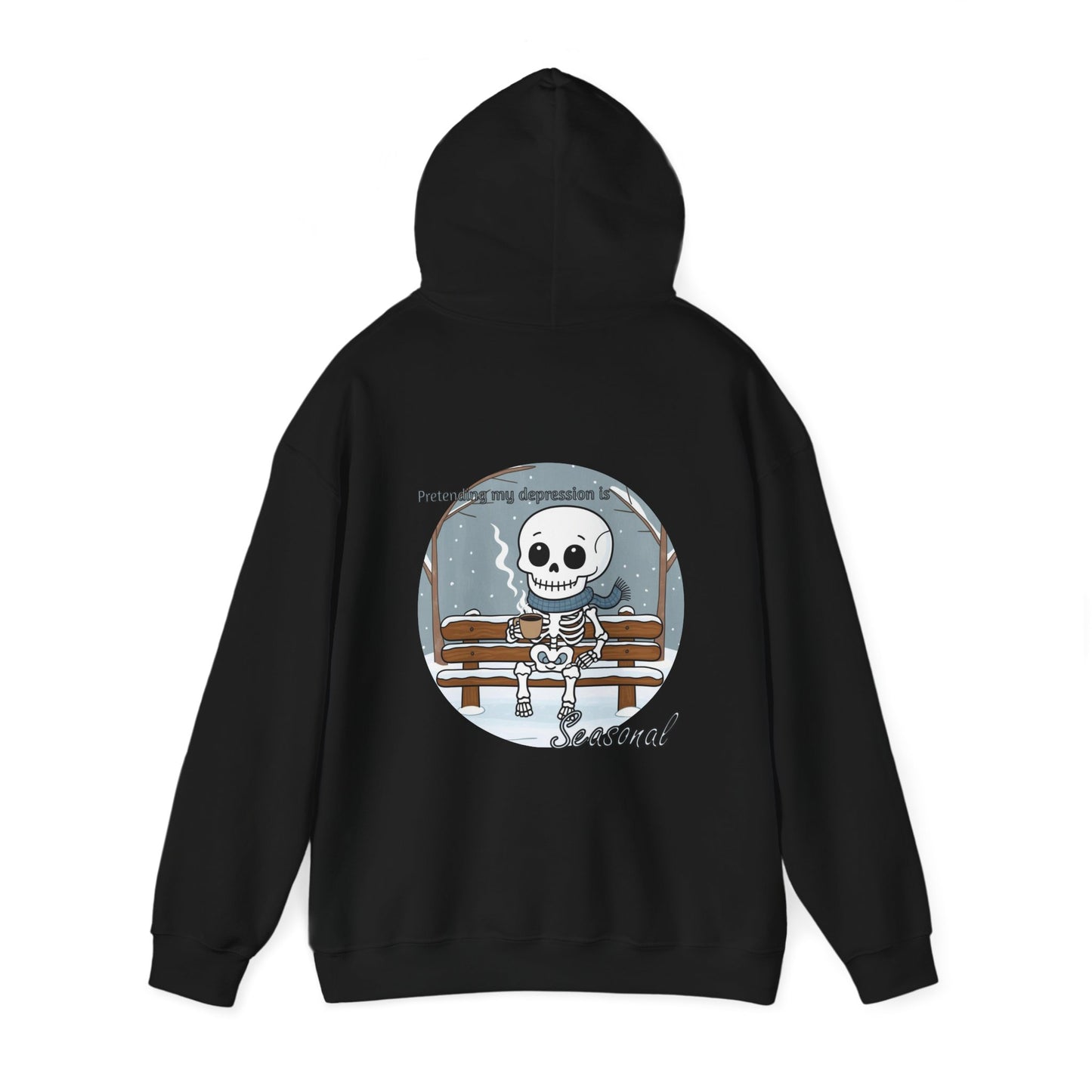 Seasonal Skeleton Unisex Hooded Sweatshirt - Cozy Halloween Style