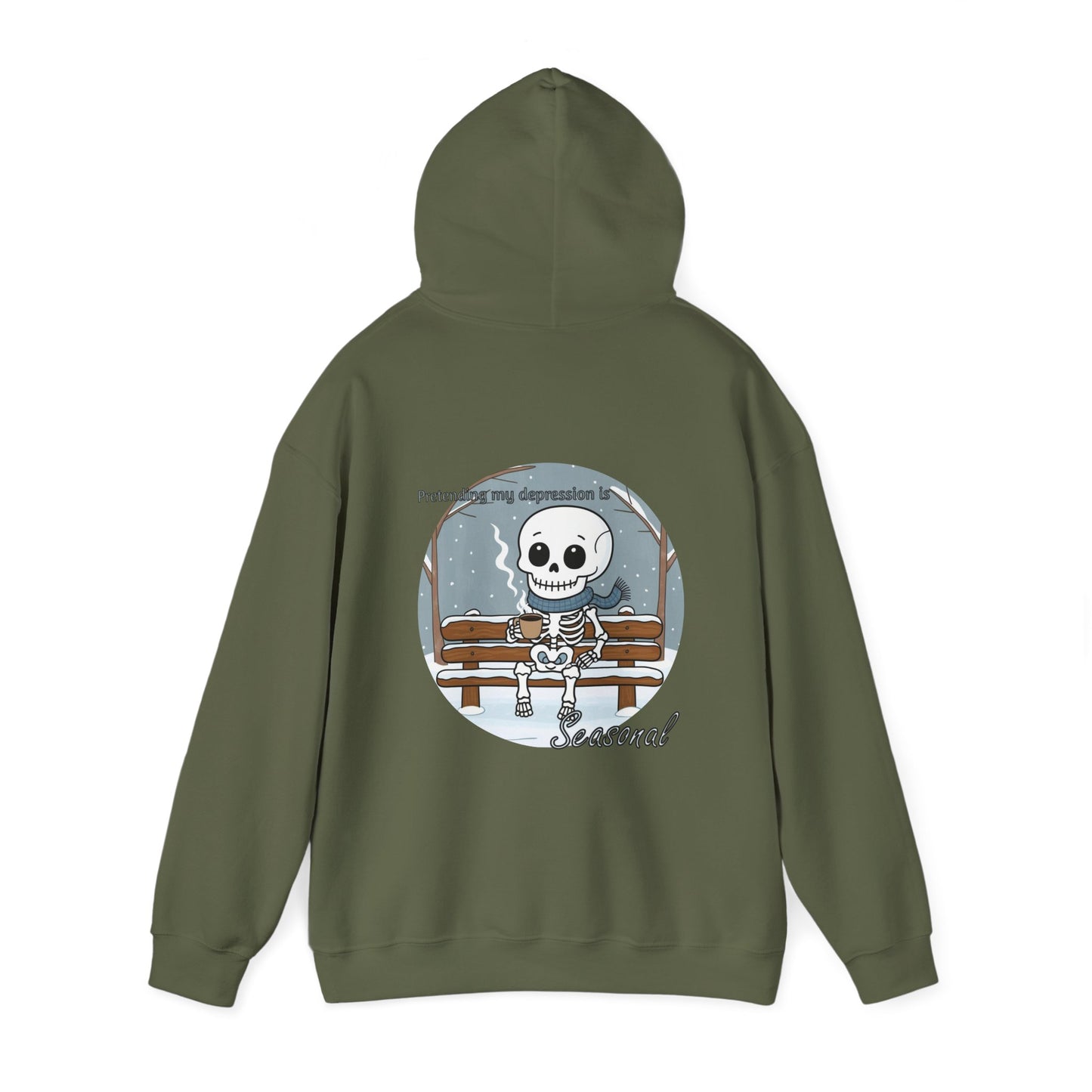 Seasonal Skeleton Unisex Hooded Sweatshirt - Cozy Halloween Style