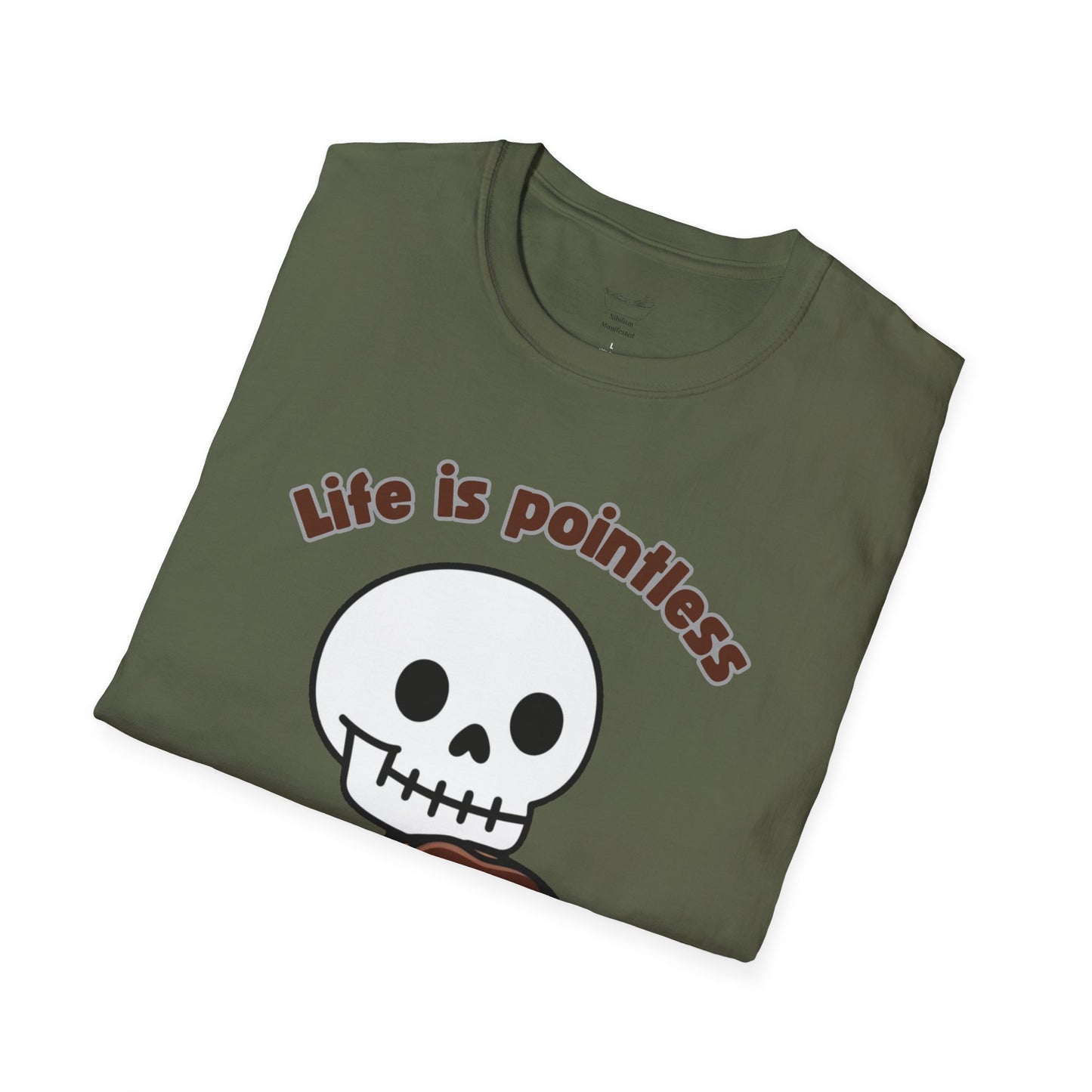 Life is Pointless Skeleton T-Shirt - Unisex Softstyle Tee
