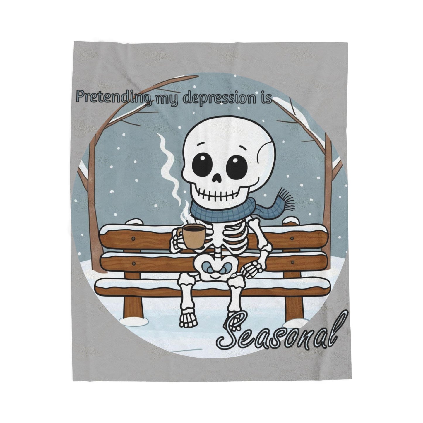 Seasonal Skeleton Plush Blanket - Cozy & Comfy Decor