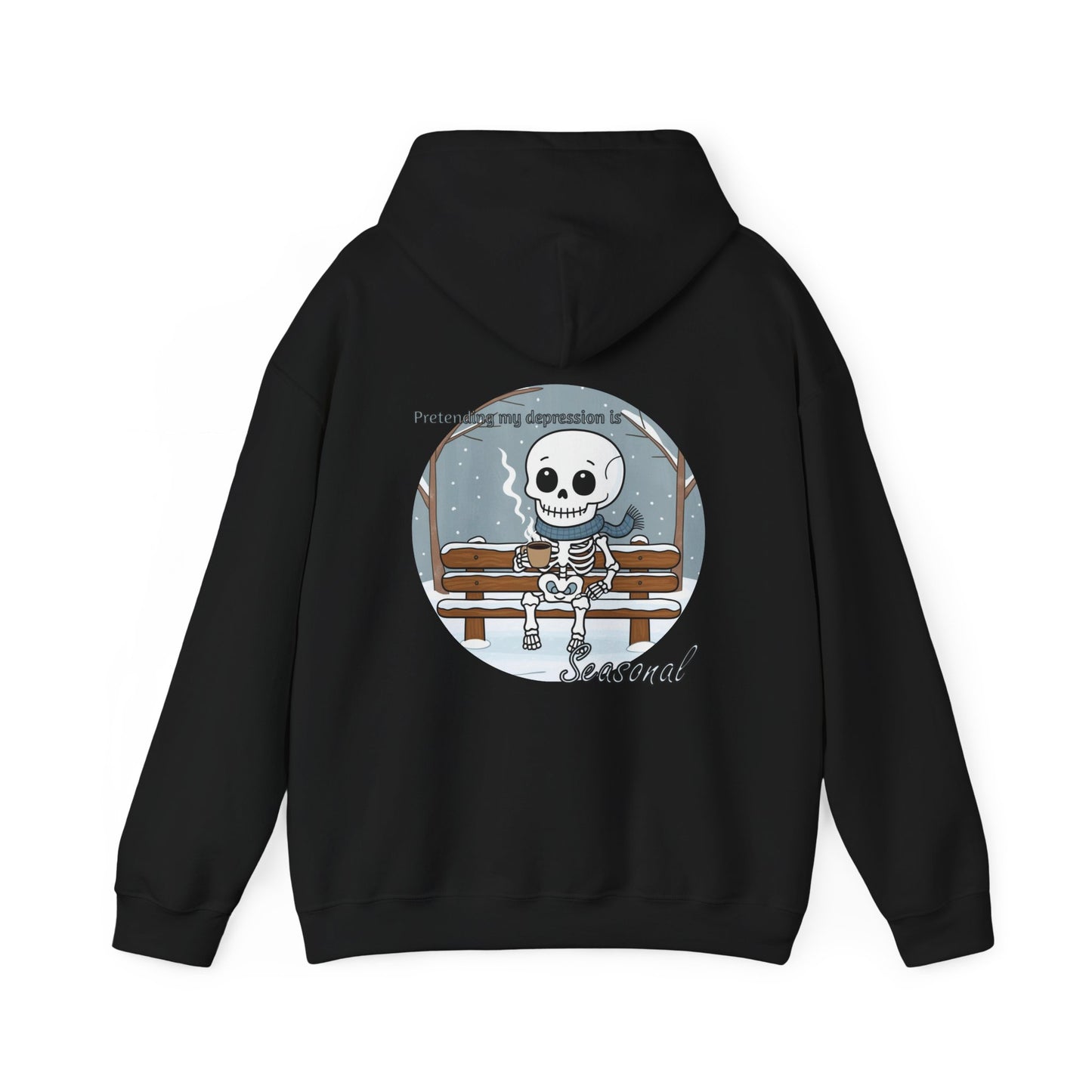 Seasonal Skeleton Unisex Hooded Sweatshirt - Cozy Halloween Style