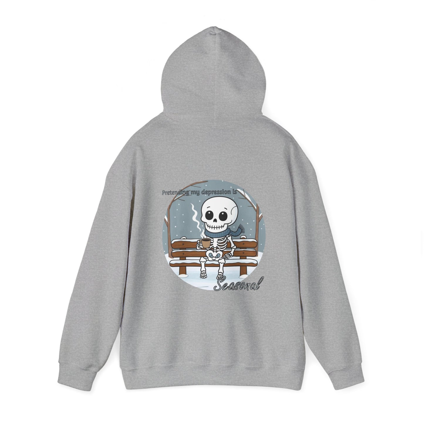 Seasonal Skeleton Unisex Hooded Sweatshirt - Cozy Halloween Style