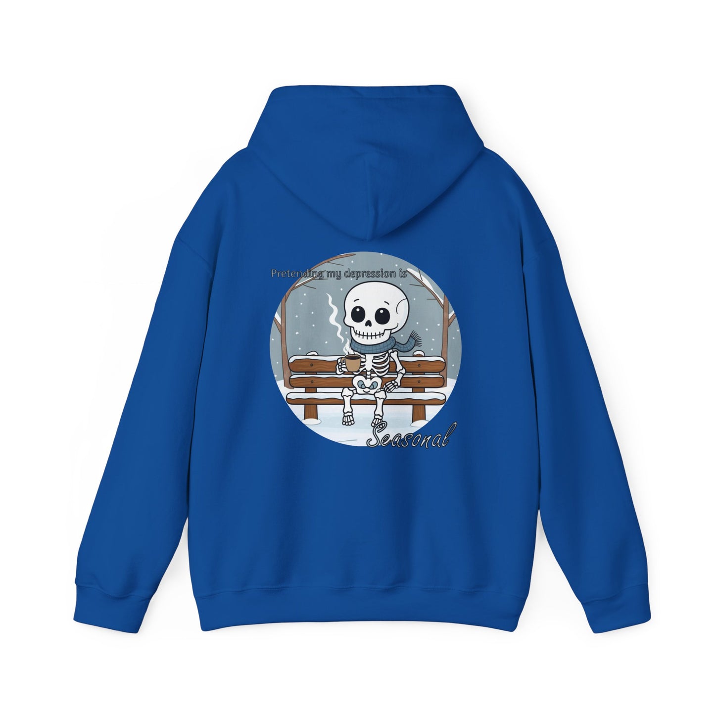 Seasonal Skeleton Unisex Hooded Sweatshirt - Cozy Halloween Style