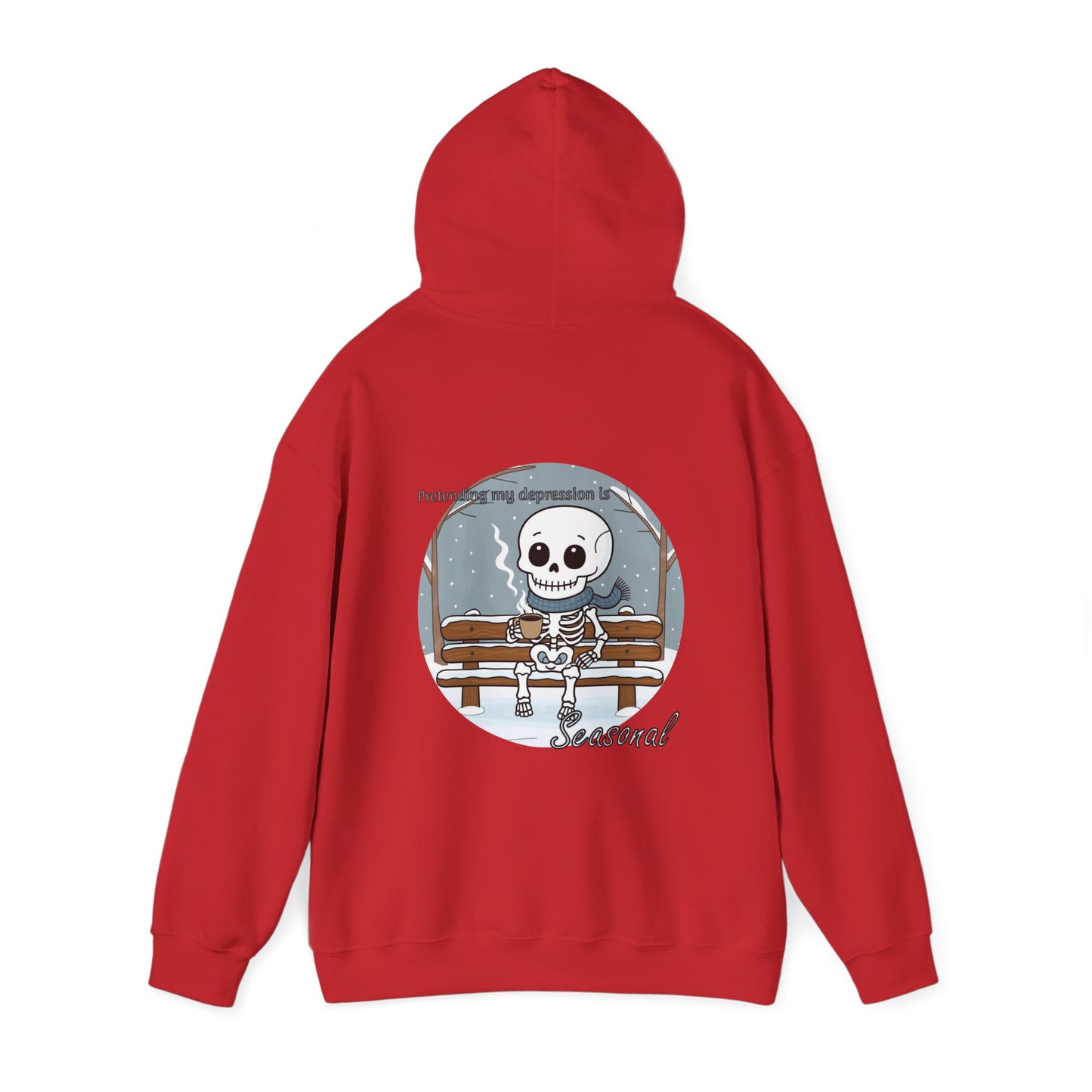 Seasonal Skeleton Unisex Hooded Sweatshirt - Cozy Halloween Style