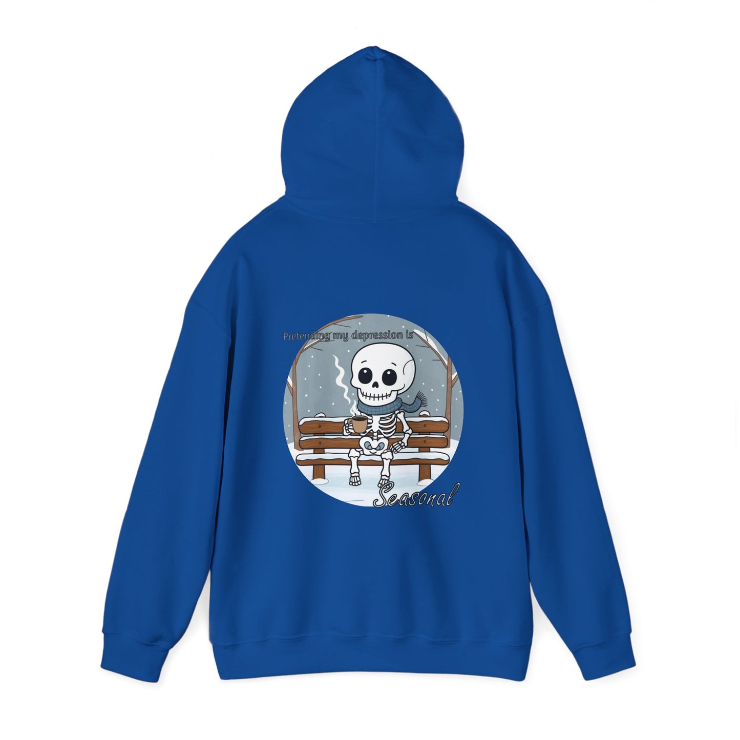 Seasonal Skeleton Unisex Hooded Sweatshirt - Cozy Halloween Style
