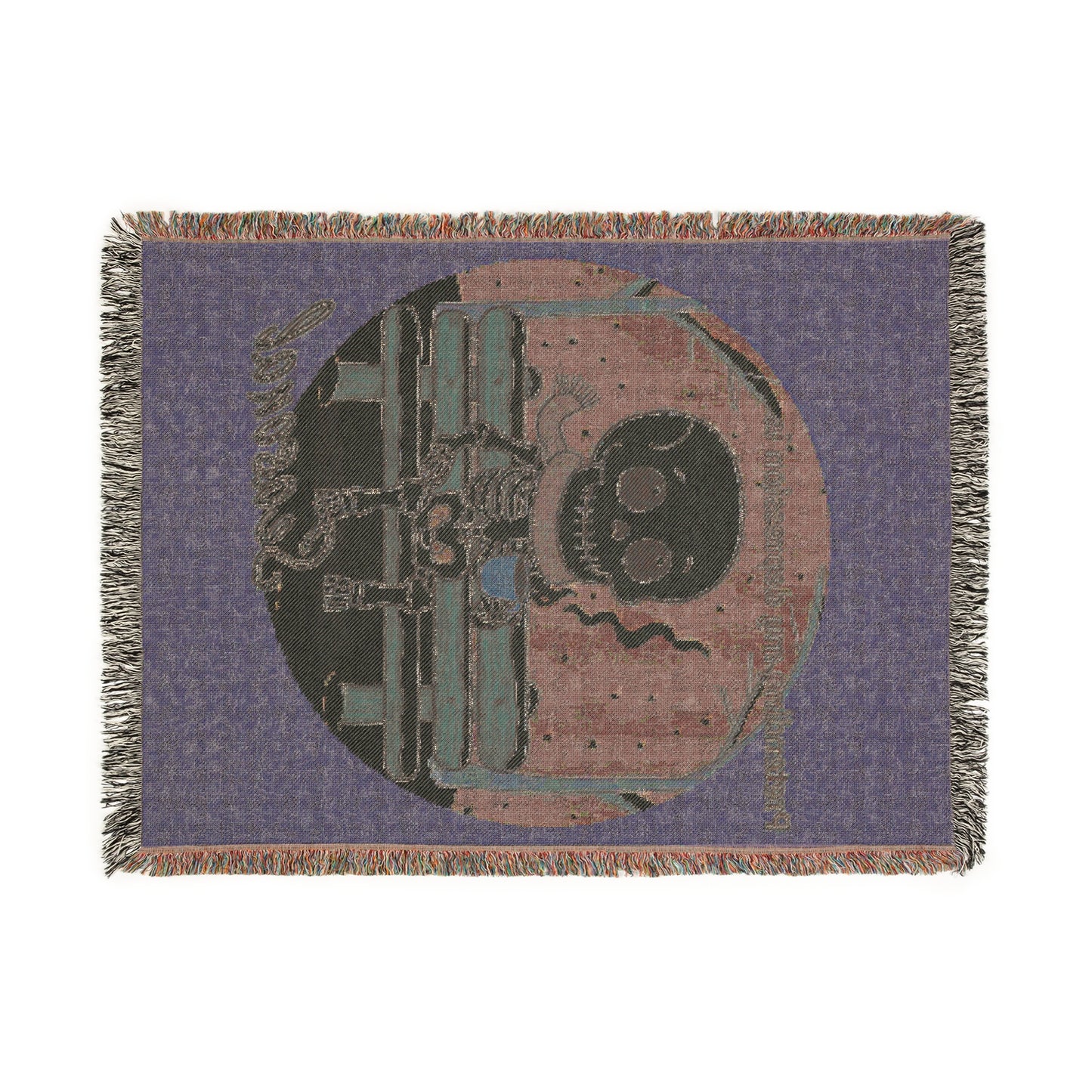 Cozy Woven Blanket - Seasonal Skeleton Design for Comfort & Warmth