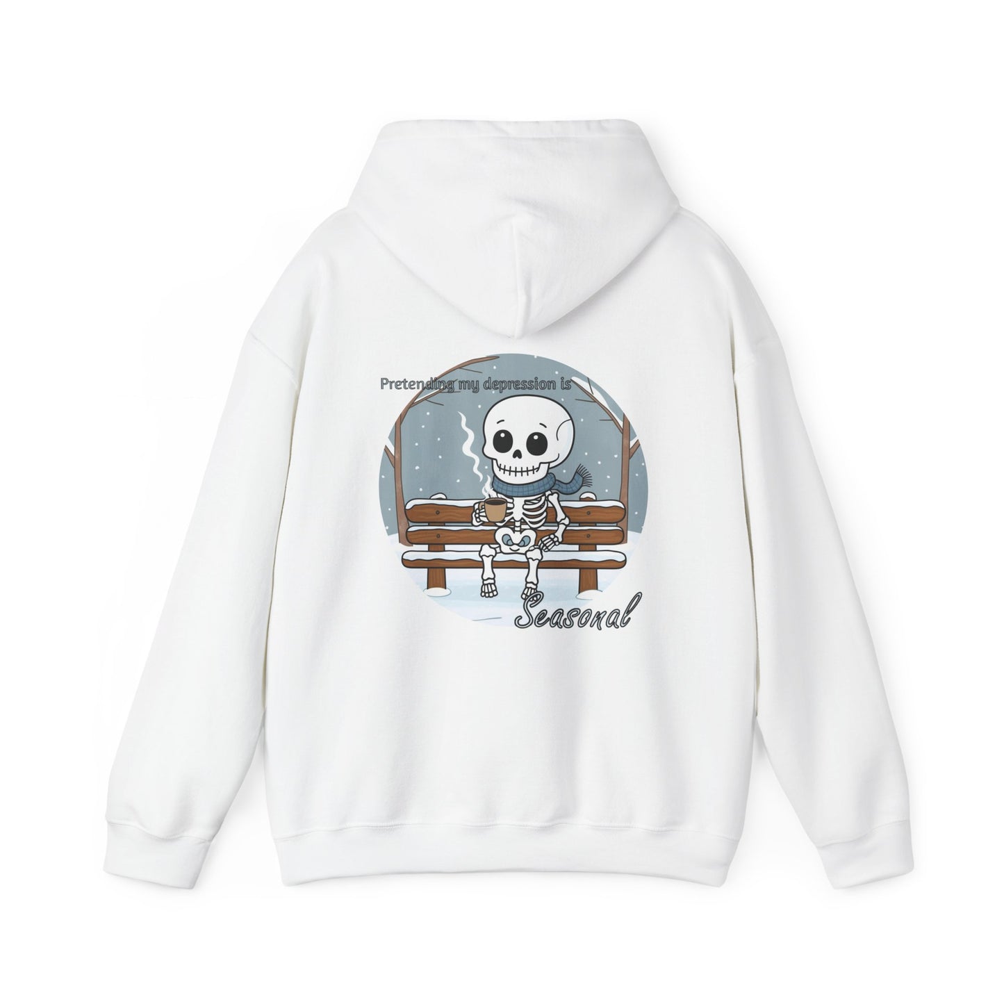Seasonal Skeleton Unisex Hooded Sweatshirt - Cozy Halloween Style