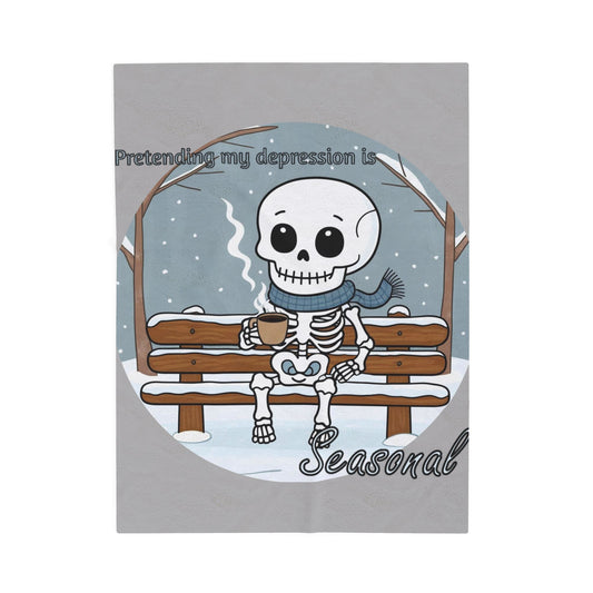 Seasonal Skeleton Plush Blanket - Cozy & Comfy Decor