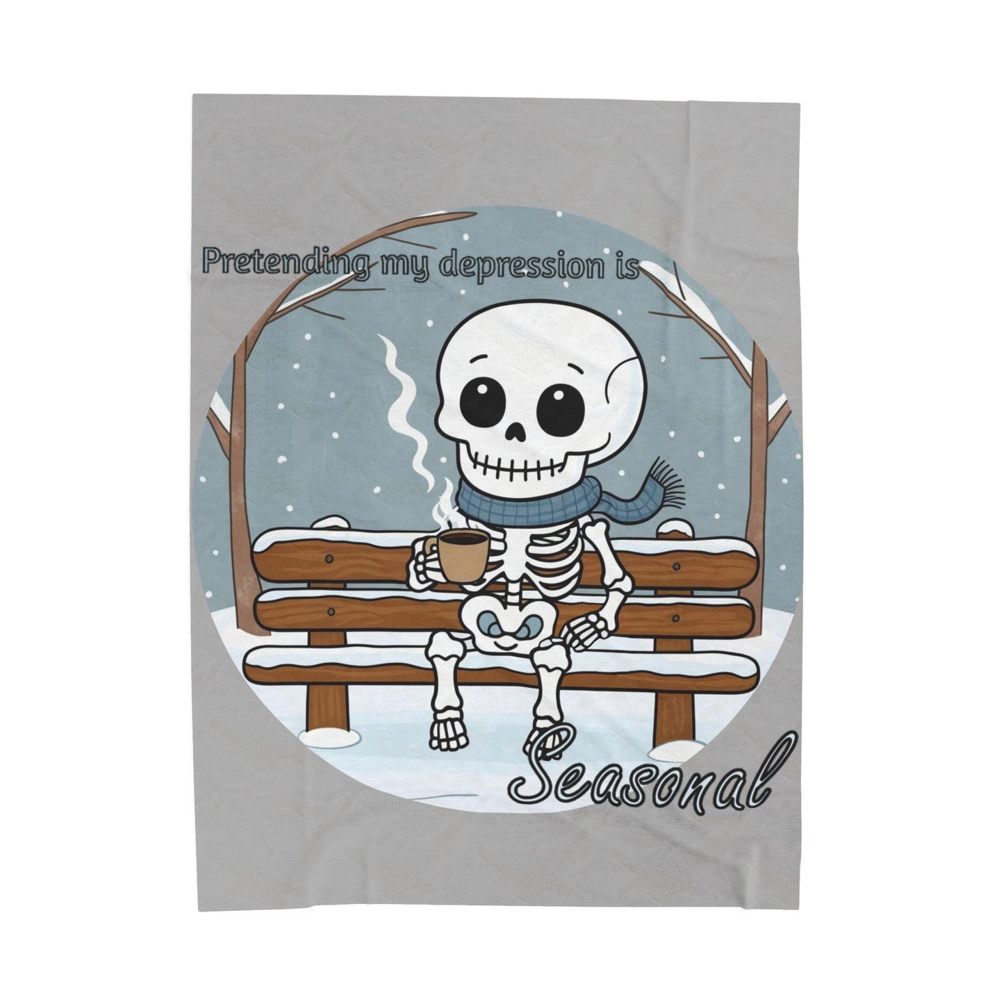 Seasonal Skeleton Plush Blanket - Cozy & Comfy Decor