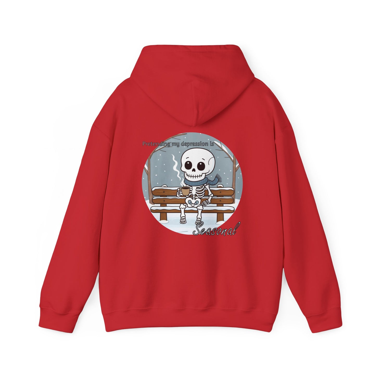 Seasonal Skeleton Unisex Hooded Sweatshirt - Cozy Halloween Style
